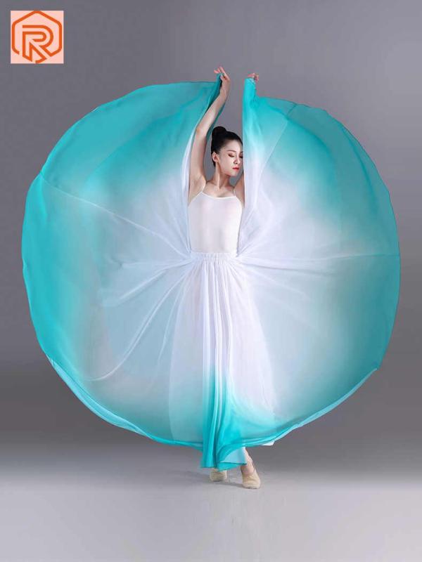 스윙 플로우 댄스 한국무용 풀치마 스커트 그라데이션 무용 연영과입시복