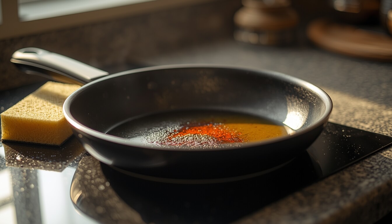 코팅 냄비 눌음 제거 불리기 스펀지 세척법