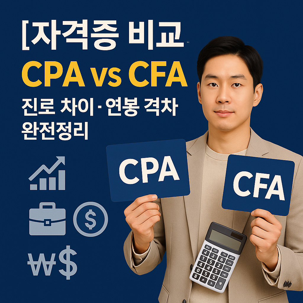 [자격증 비교] CPA vs CFA ｜ 진로 차이&middot;연봉 격차 완전정리