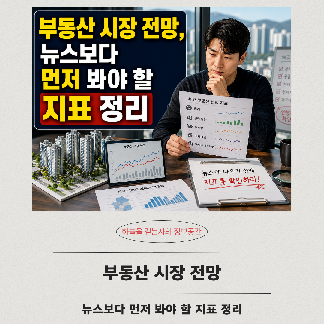 부동산 시장 전망, 뉴스보다 먼저 봐야 할 지표 정리