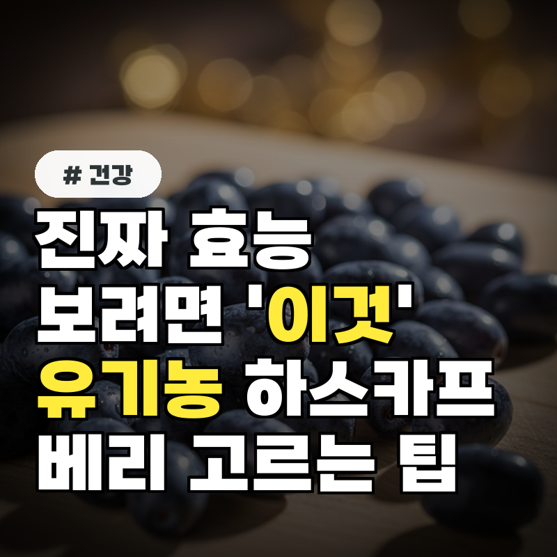 진짜 효능 보려면 '이것' 확인! 유기농 하스카프베리 고르는 팁