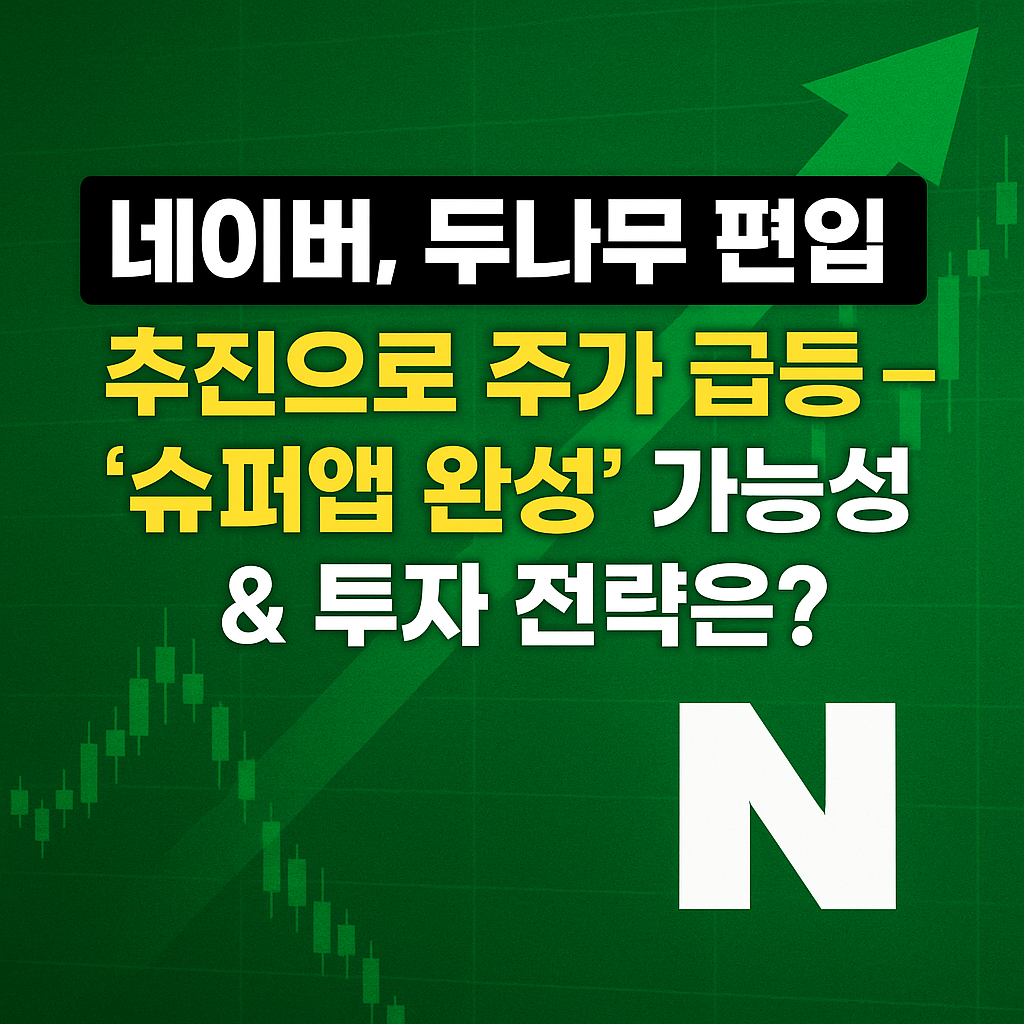 네이버, 두나무 편입 추진으로 주가 급등 — “슈퍼앱 완성” 가능성 & 투자 전략은?