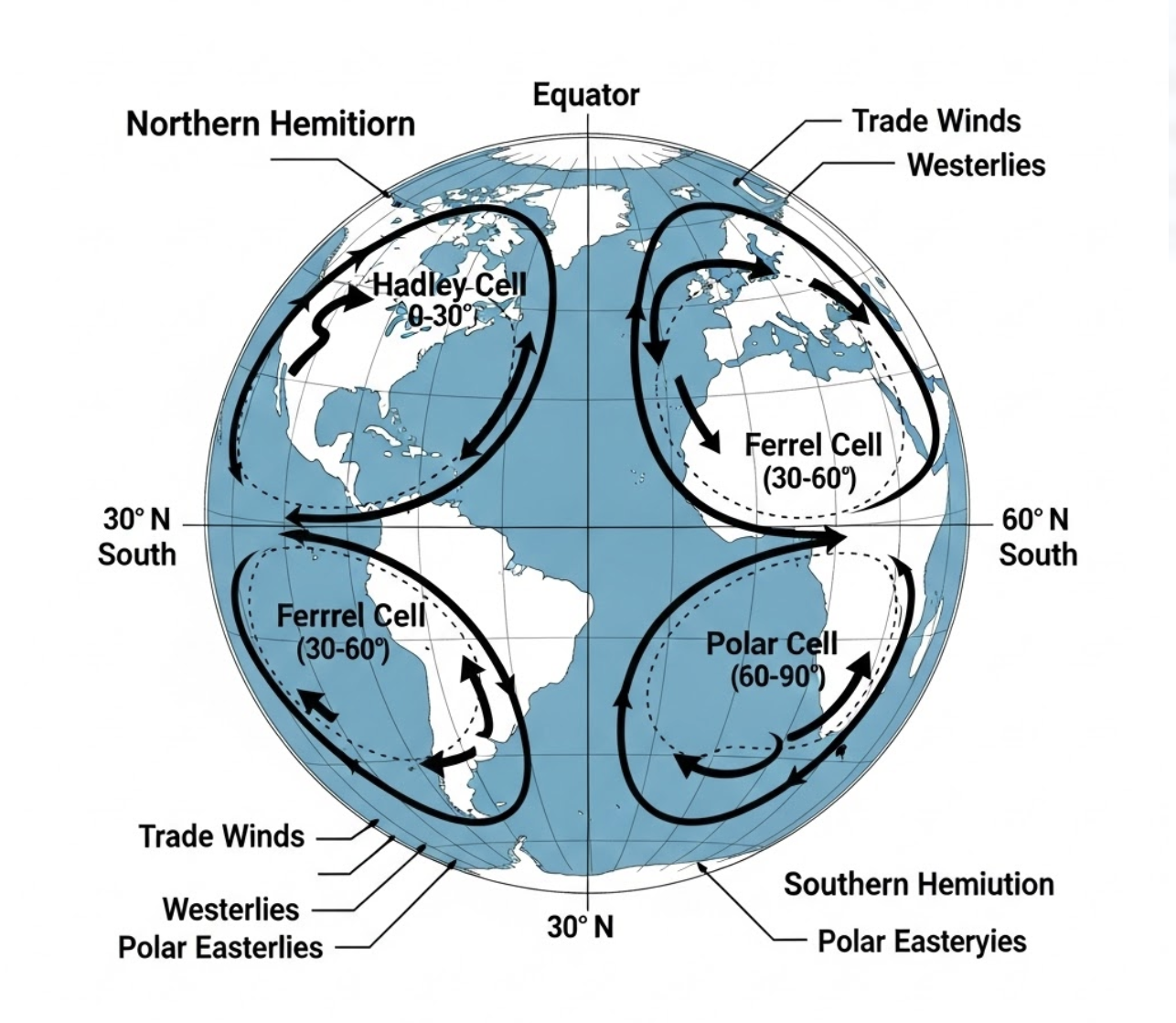 대기 대순환과 주요 바람: 지구를 감싸는 거대한 공기의 강물