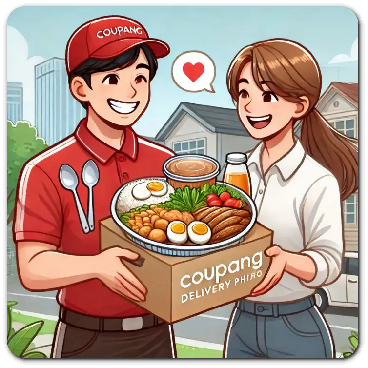 쿠팡이츠 도보로 수입을 올리는 배달원