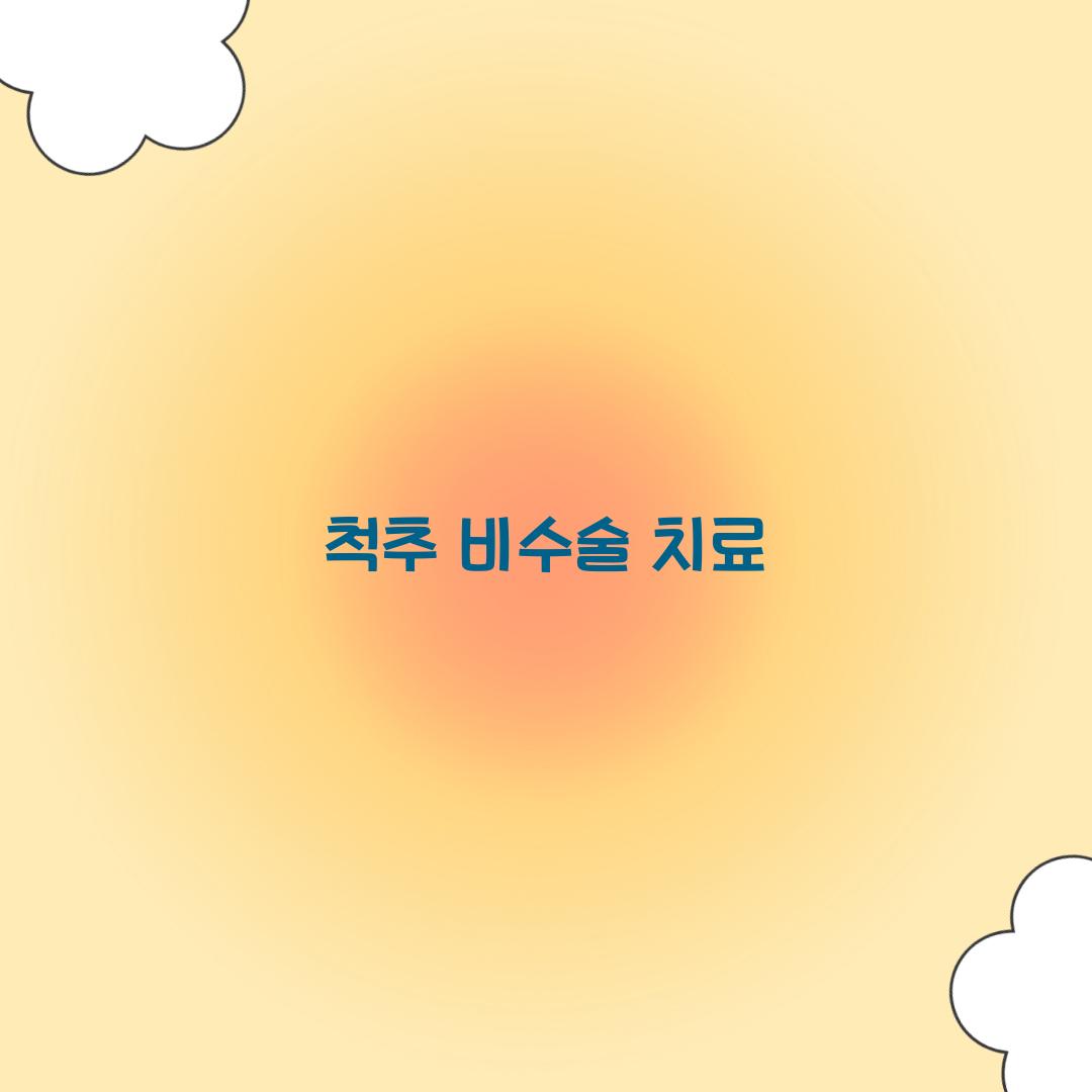 척추 비수술 치료