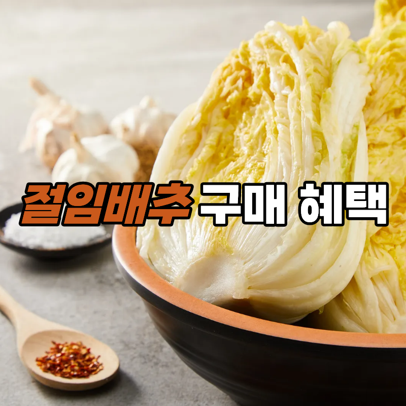 절임배추 20kg 구매 혜택 총정리