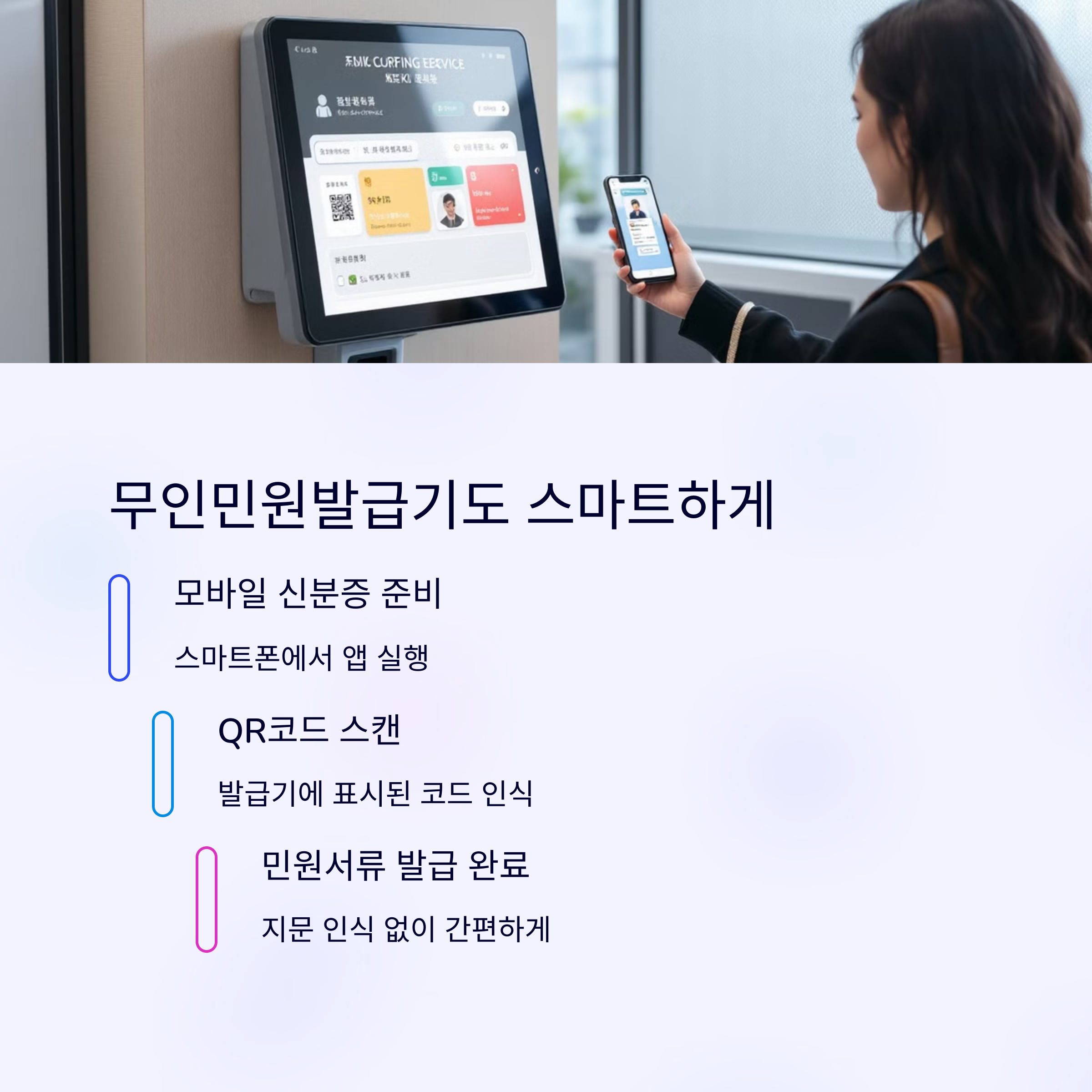 무인민원발급기에서도 모바일 신분증 사용가능