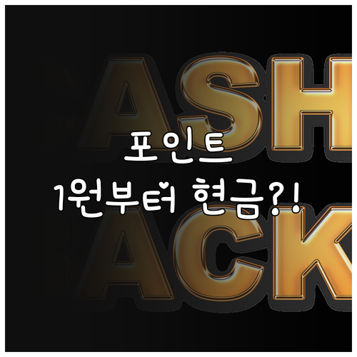 신용카드 포인트 통합 현금화 1원부터..