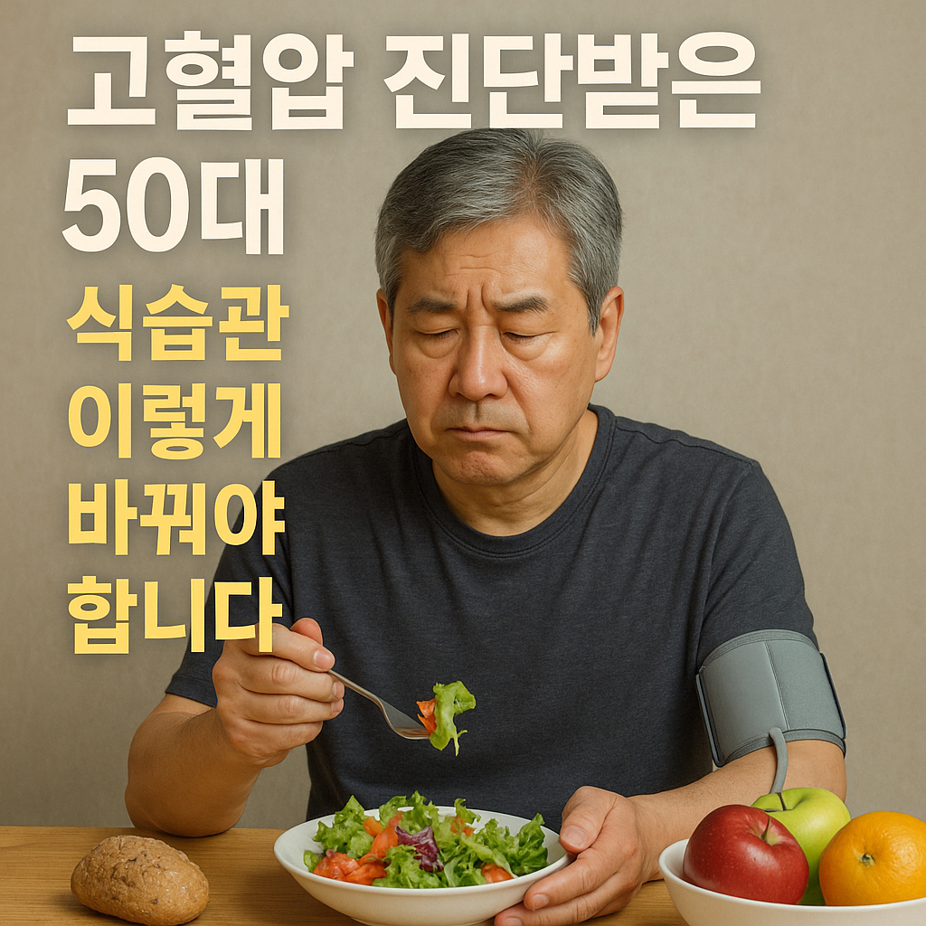 고혈압 진단 받은 50대 식습관