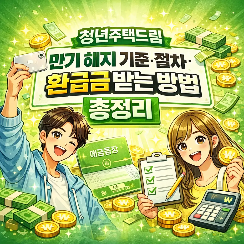 청년주택드림 만기 해지 기준&middot;절차&middot;환급금 받는 방법 총정리