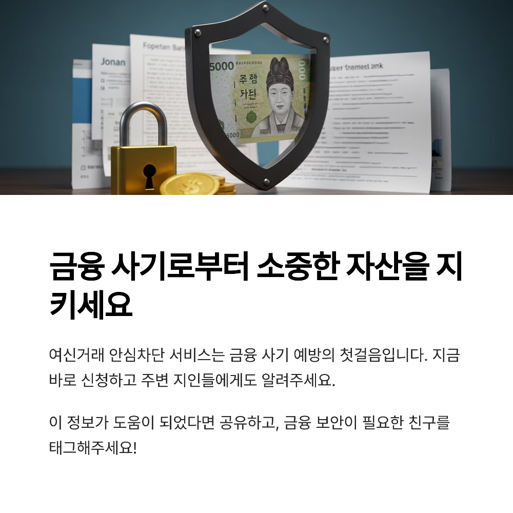 2025년 여신거래 안심차단 서비스 신청 방법 총정리 (대면&middot;비대면 신청법)