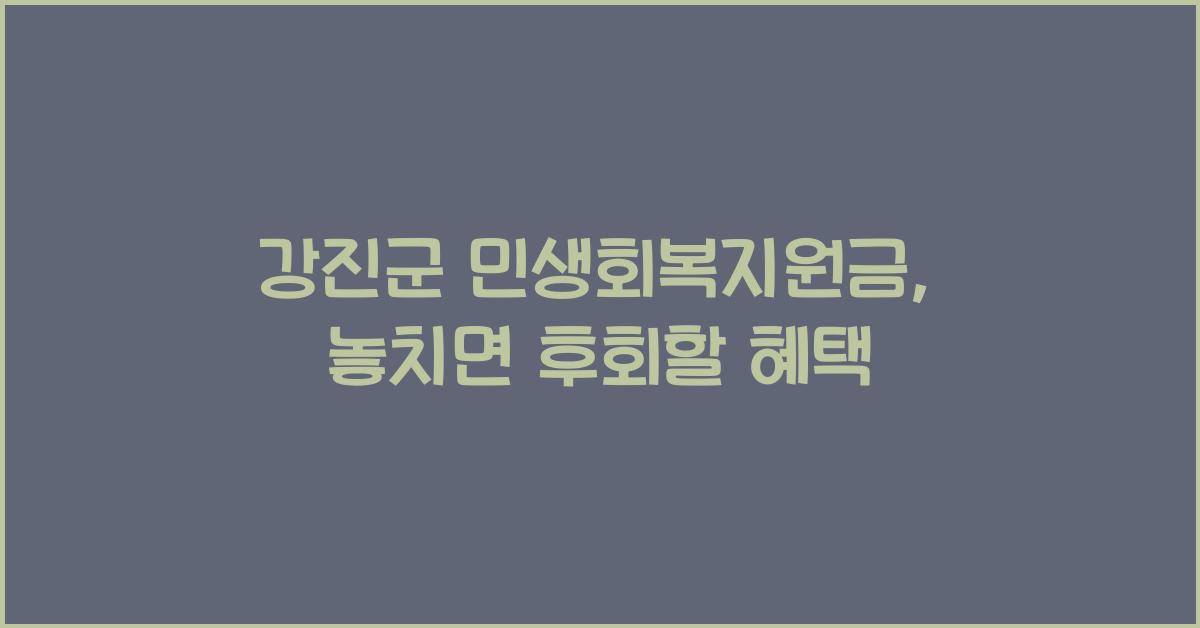 강진군 민생회복지원금