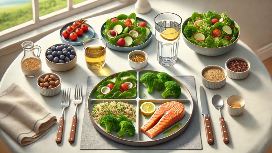 당뇨 예방에 필수적인 식단을 알려주는 그림