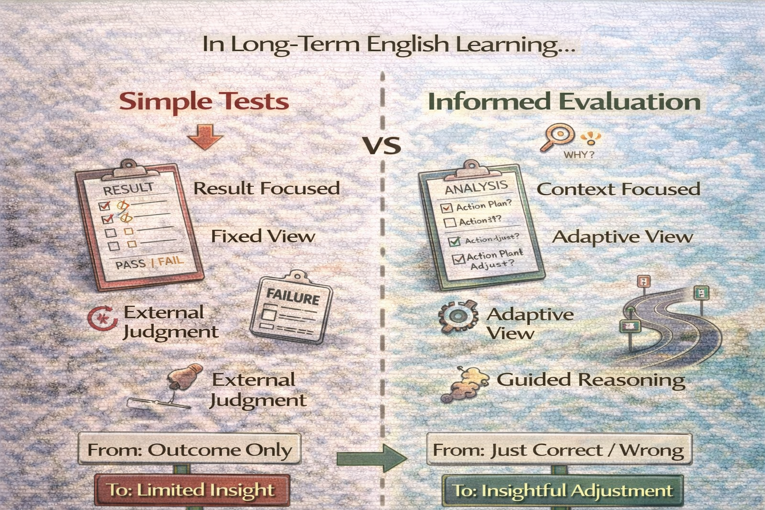 왜 장기 학습에서 평가는 점검이 아니라 해석이 되어야 하는가