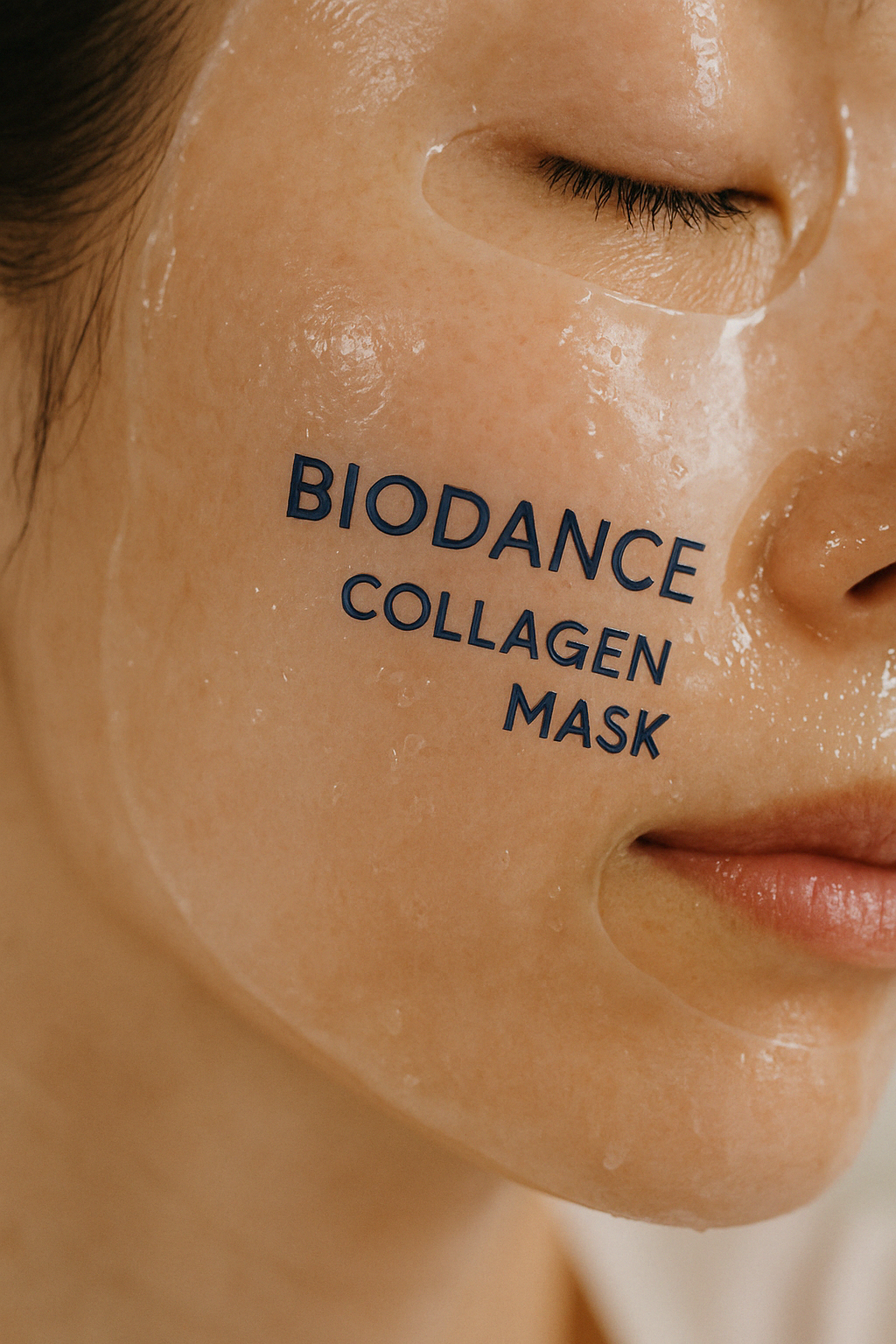 바이오던스 콜라겐 수면팩 장면
