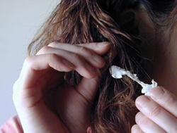 껌 떼는 법 머리카락