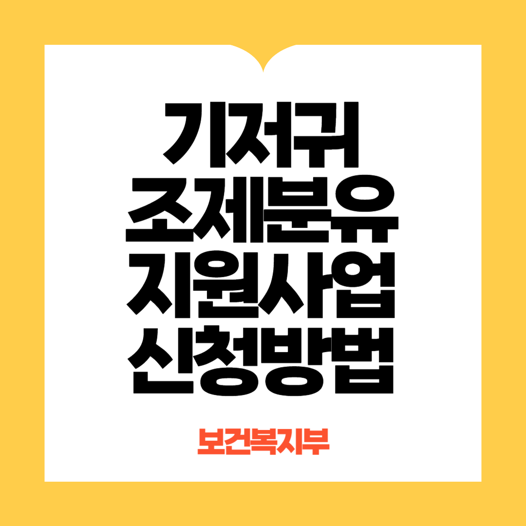 기저귀조제분유지원사업