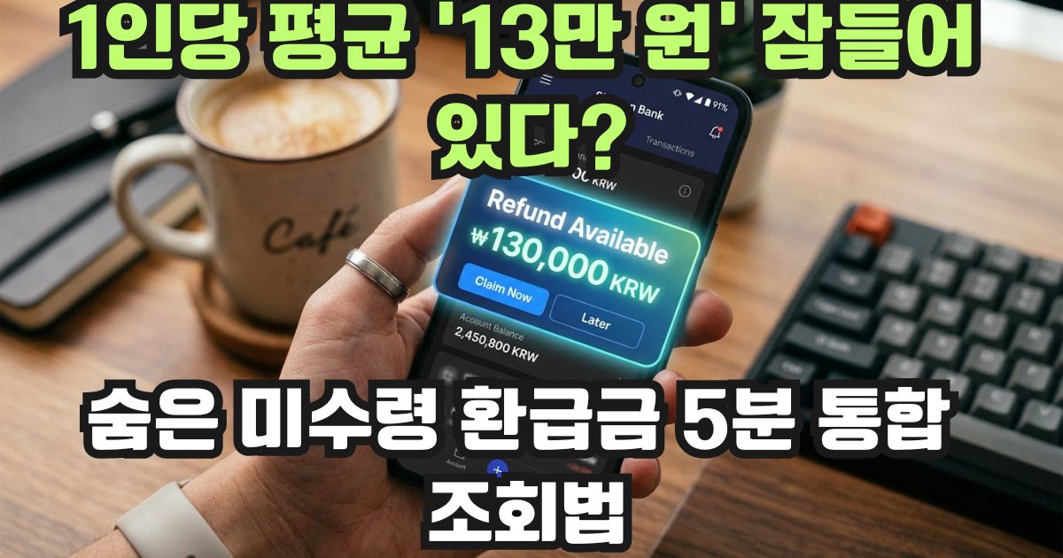 2026년 미수령 환급금 조회 건강보험료 국세 환급액 정부24