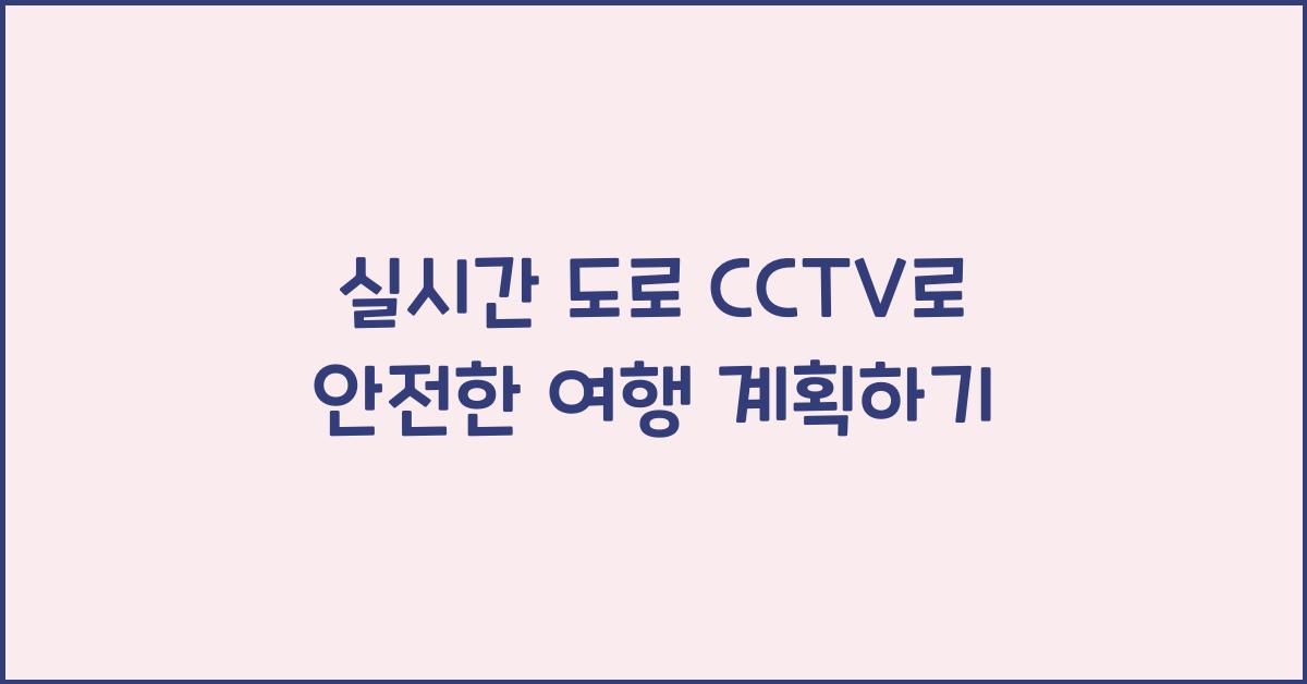 실시간 도로 cctv