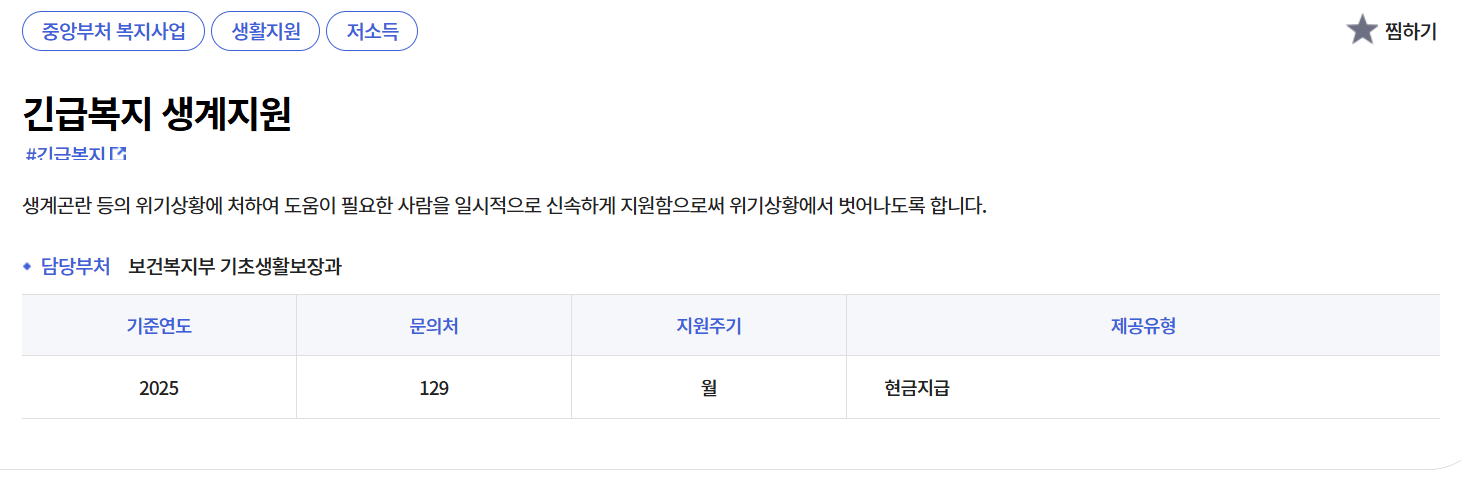 긴급복지지원제도