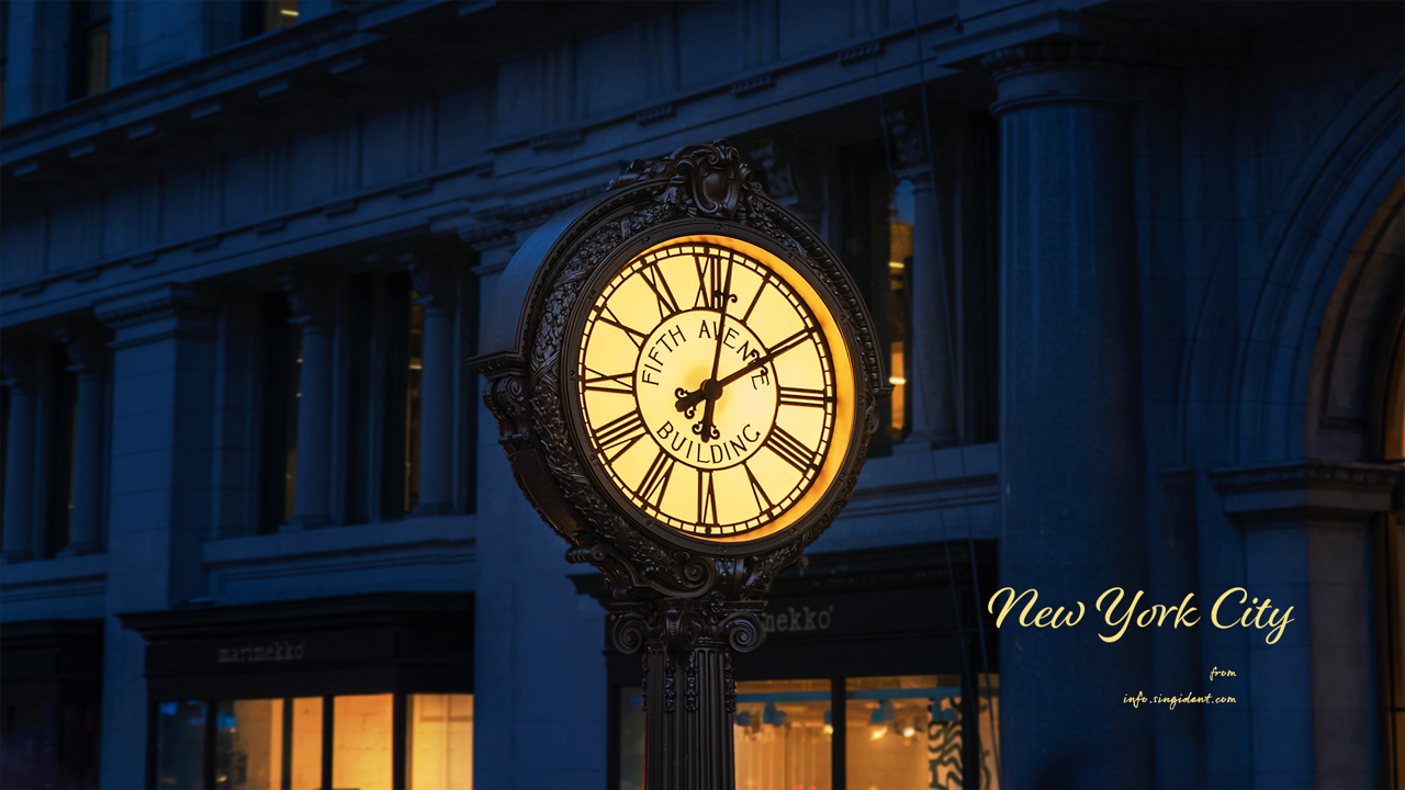 06 5번가 시계 C - New York City 뉴욕배경화면