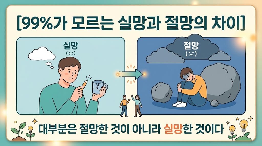 99%가 모르는 실망과 절망의 차이 이미지