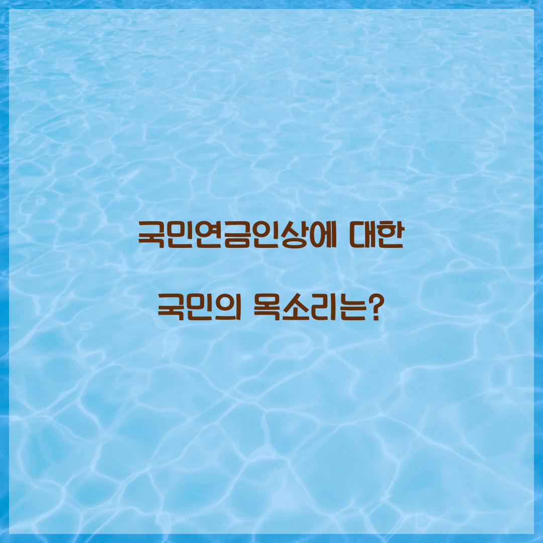 국민연금인상
