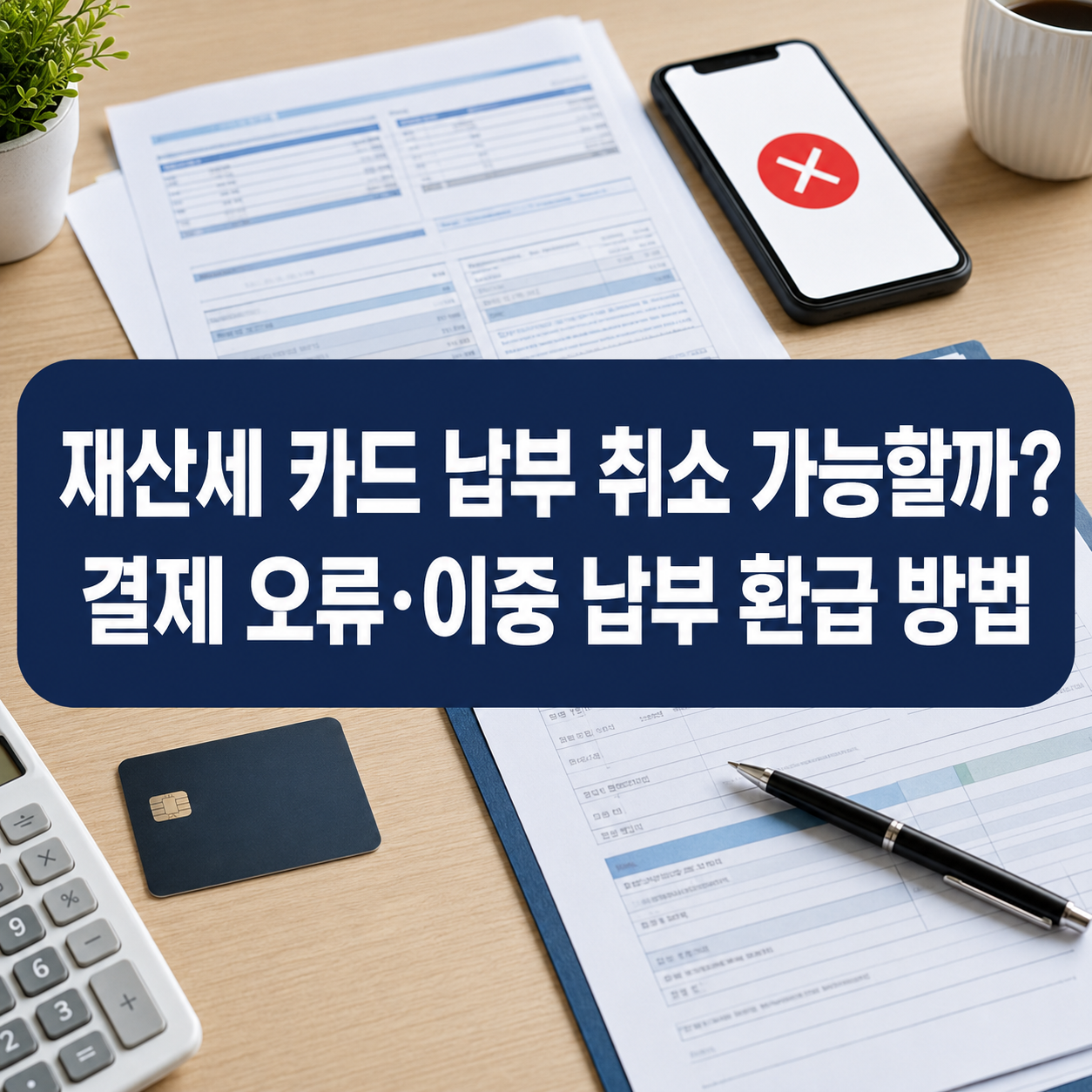 재산세 카드 납부 취소 가능할까?|결제 오류·이중 납부 환급 방법
