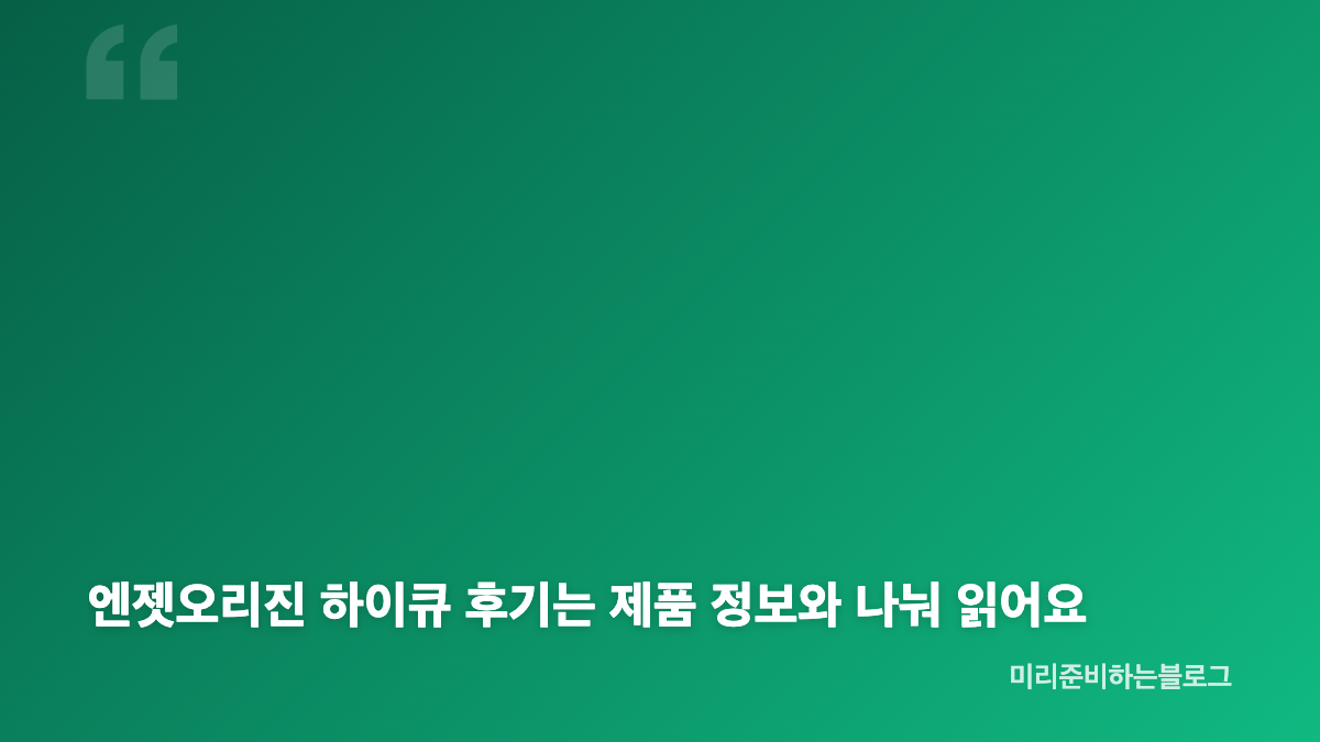 엔젯오리진 하이큐 포스파티딜세린 징코 800은 어떤 제품인가