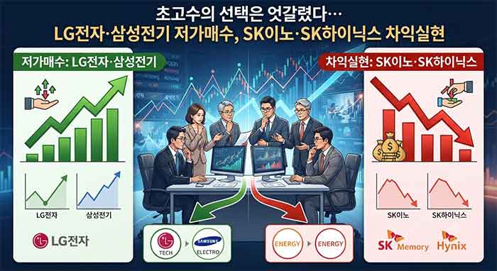 초고수의 엇갈린 투자 전략 이미지.