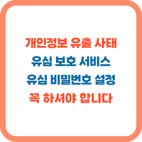 유심 보호 서비스 신청 및 유심 비밀번호 설정 방법(SKT 개인정보 유출)