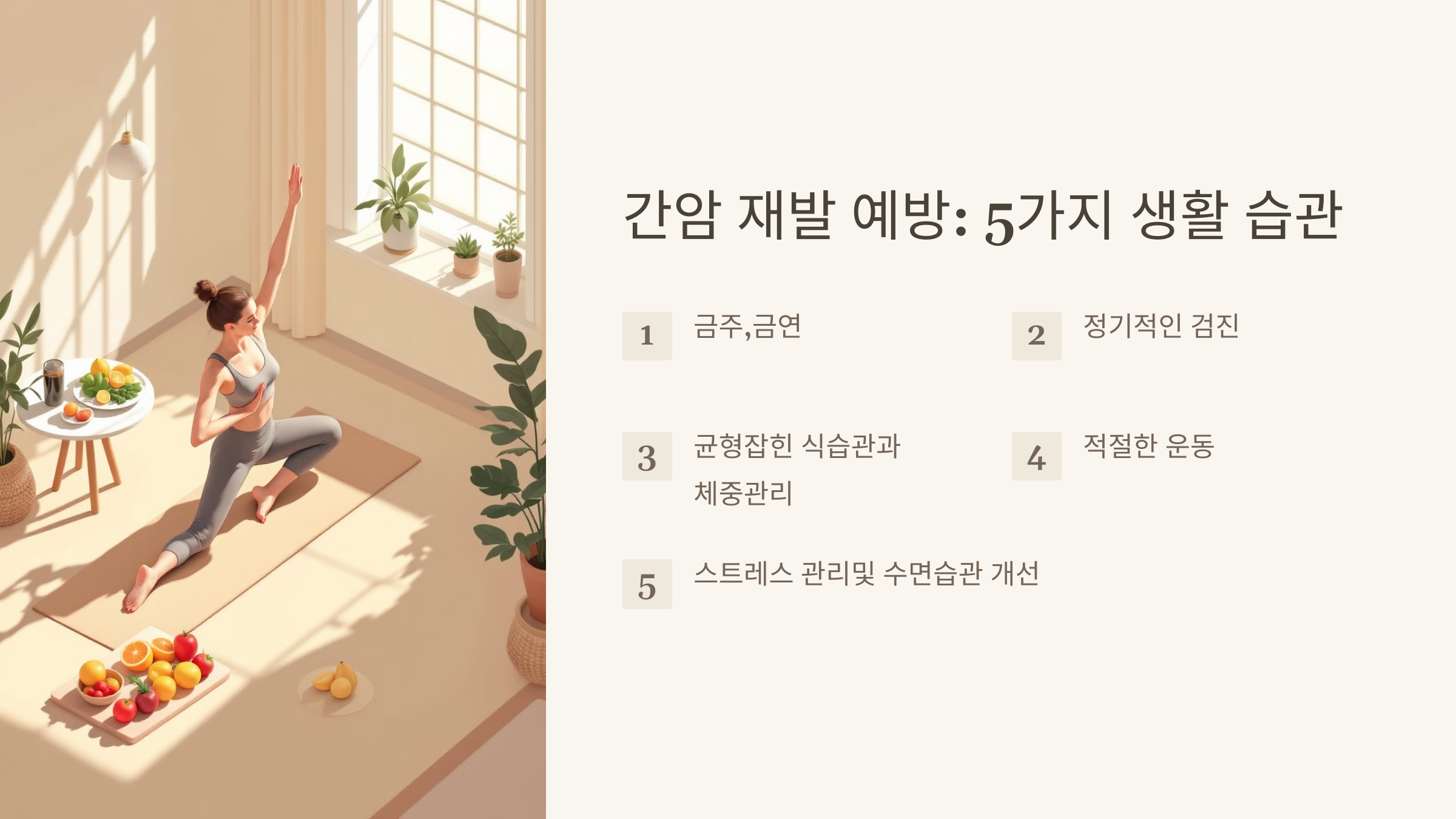 간암 재발을 예방하는 5가지 생활습관