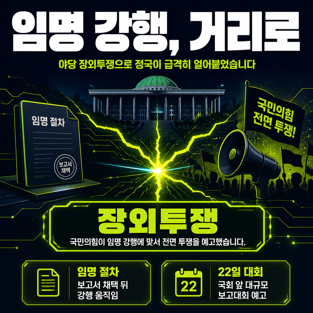 임명 강행, 거리로