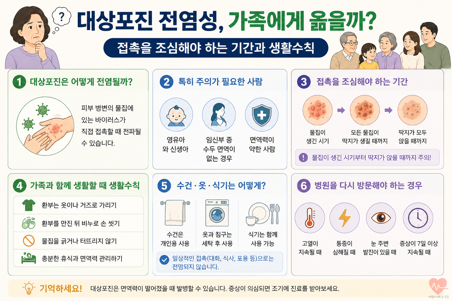 대상포진 전염성을 낮출 수 있는 6가지 방법