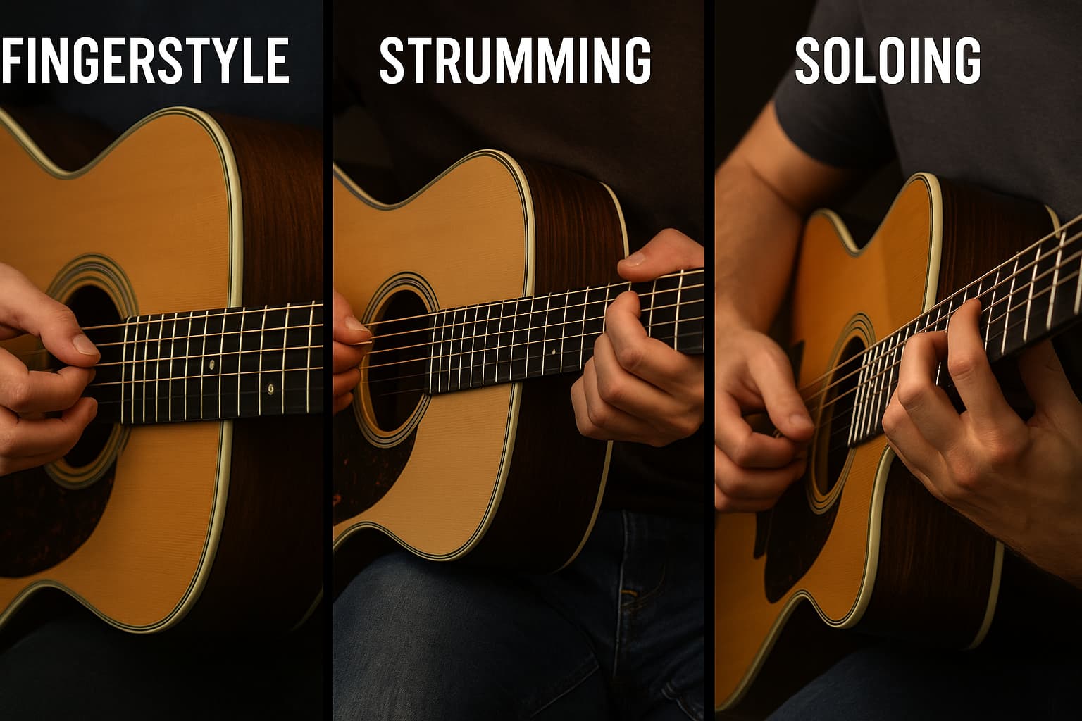 Fingerstyle, Strumming, Soloing 3가지 대표 연주 스타일 비교
