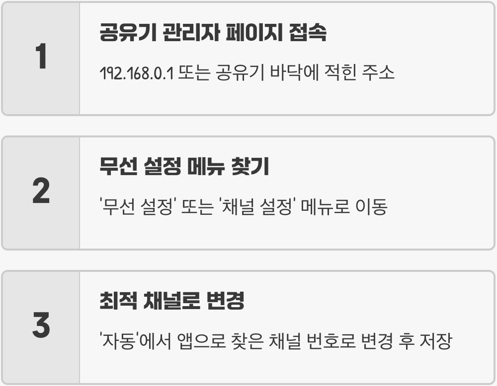 나만의 전용 도로 설정하기 (채널 변경)