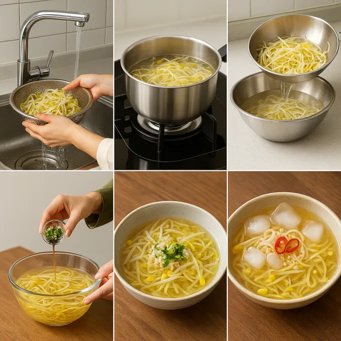 냉콩나물국 레시피