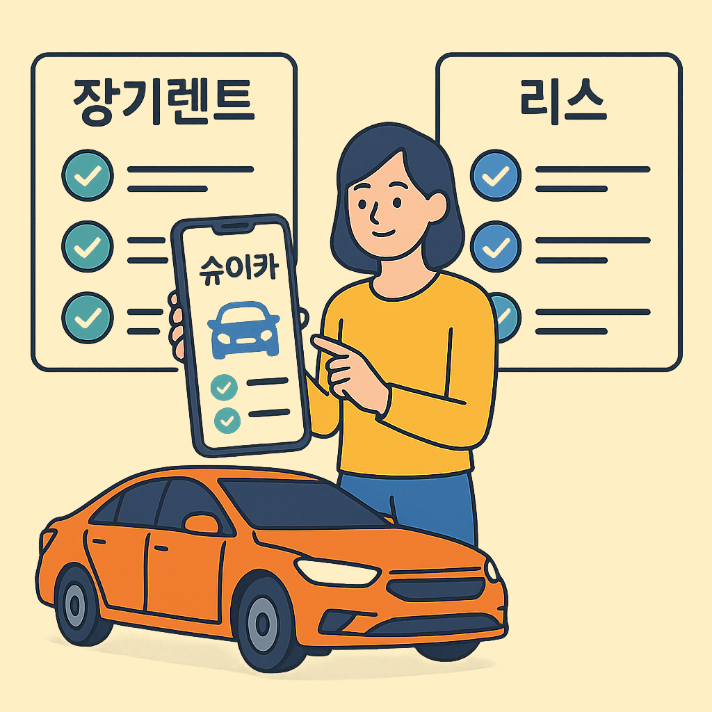 장기렌트 vs 리스, 슈어카로 비교하고 선택하세요! 🚗💡