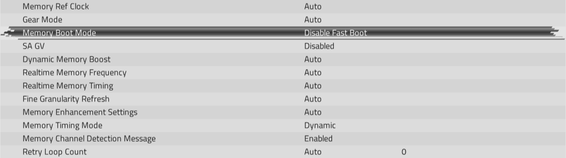 메모리 부트 모드