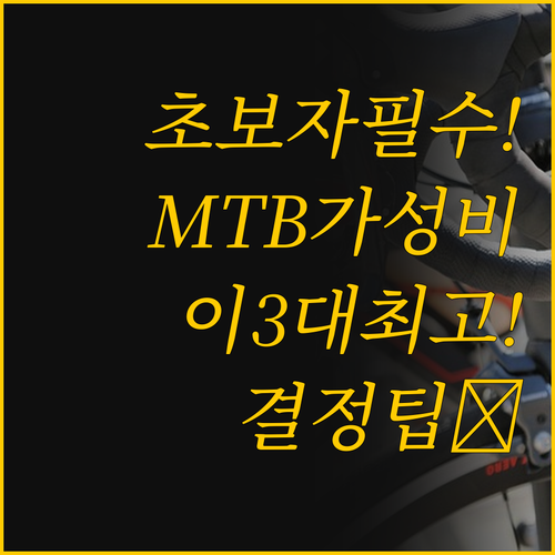 초보자 눈에 띄는 가성비 MTB 세 ..