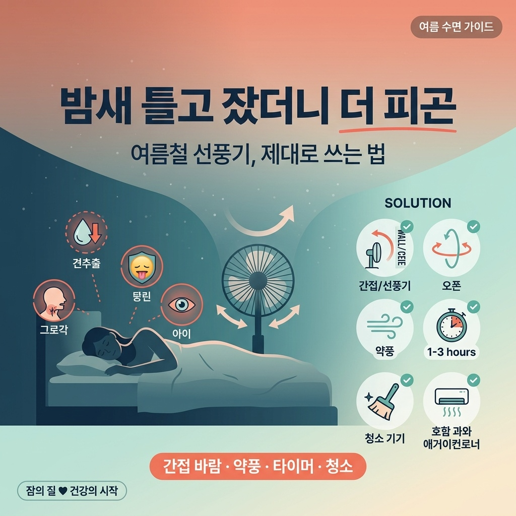 밤새 틀고 잤더니 더 피곤?&hellip;여름철 반려가전 선풍기 제대로 사용하는 ...