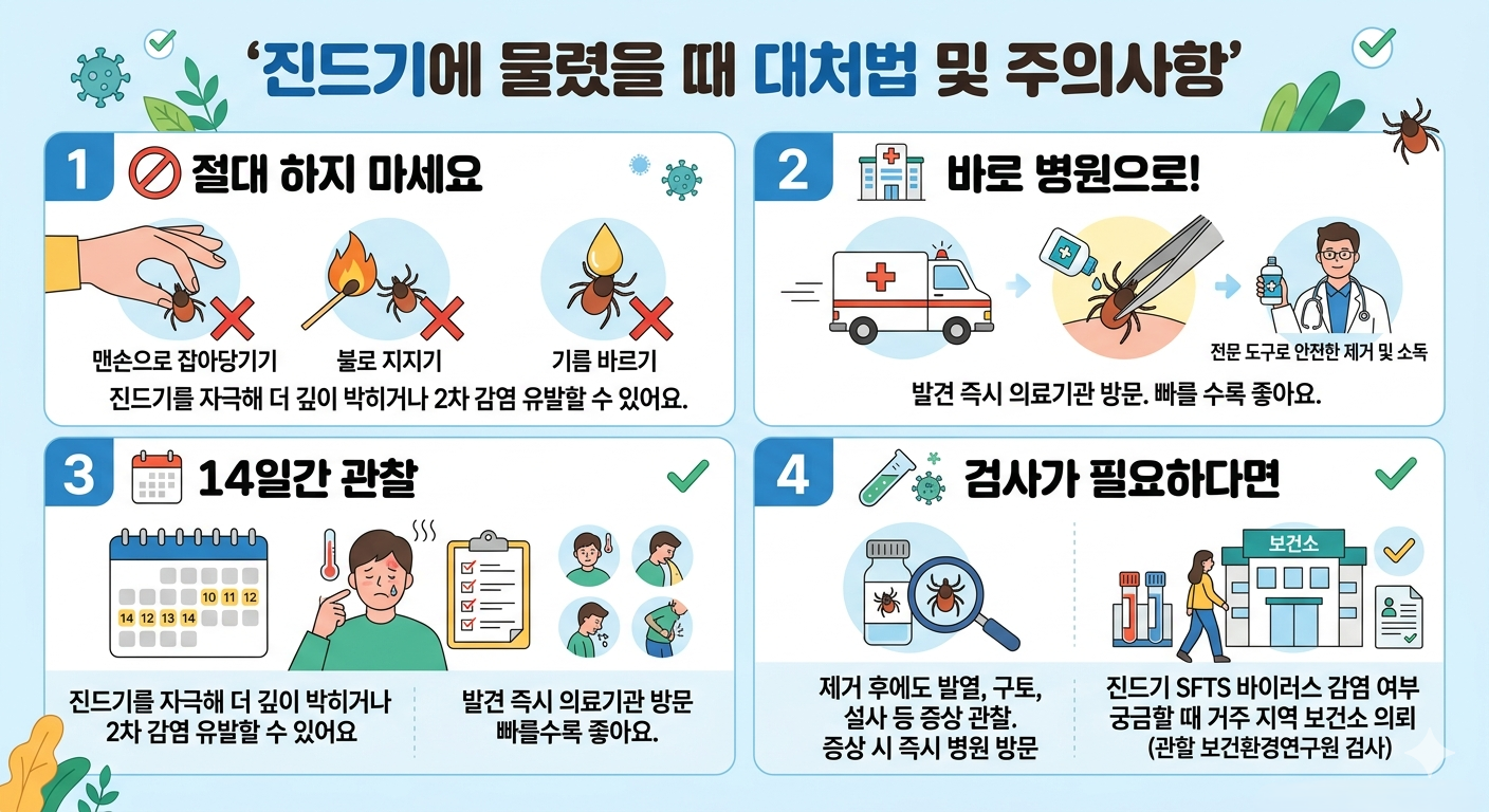 진드기에 물렸을 때 대처법
