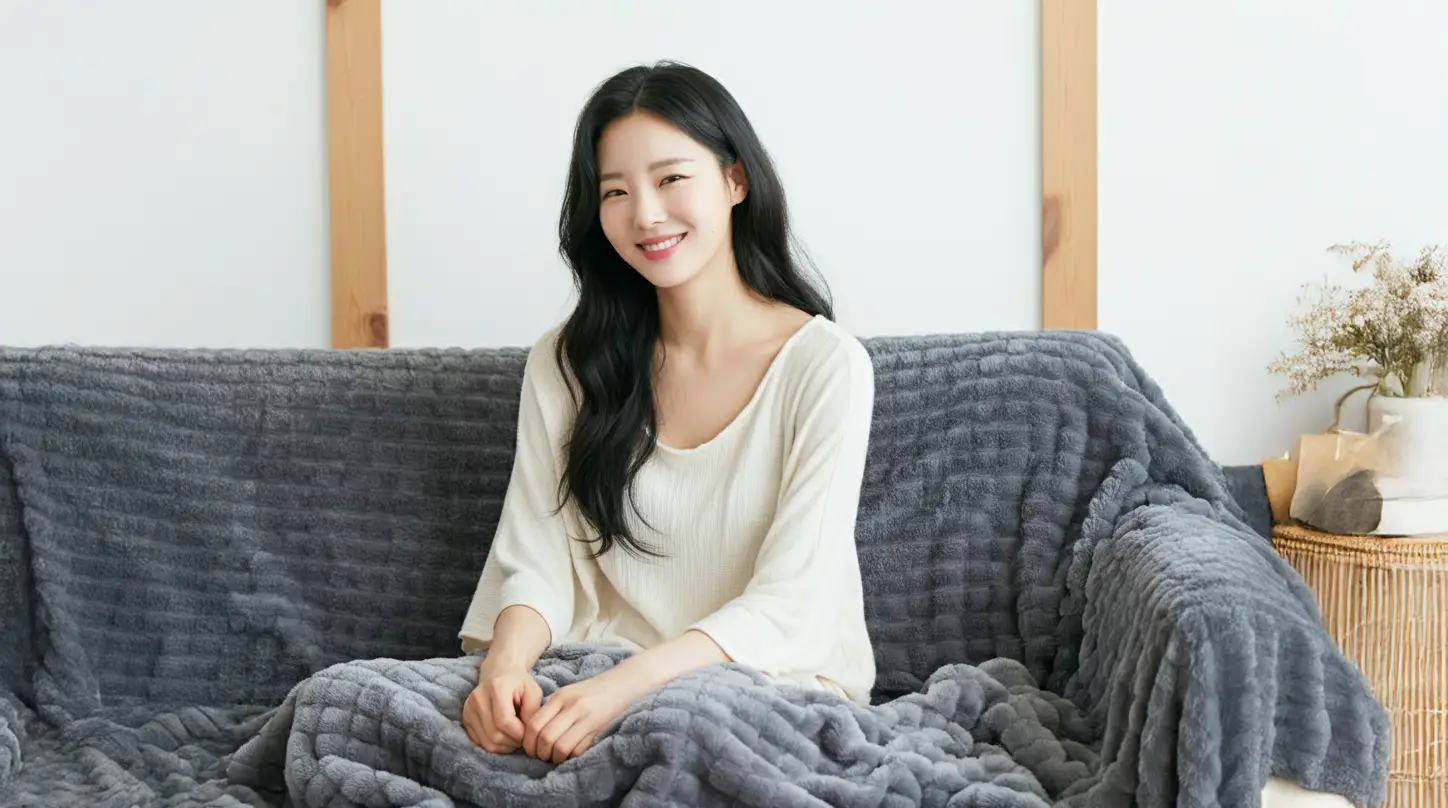 소파에 앉아있는 여성