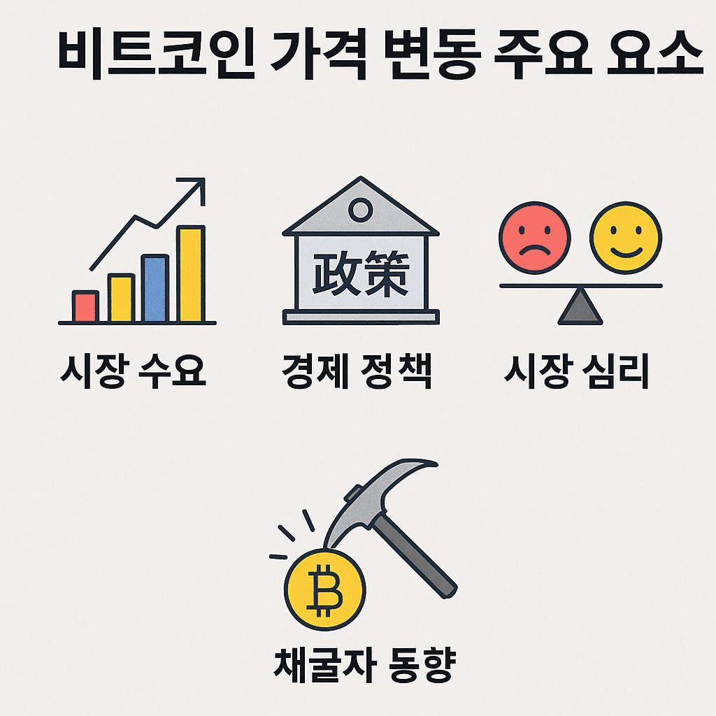 비트코인 가격 결정 요인 인포그래픽