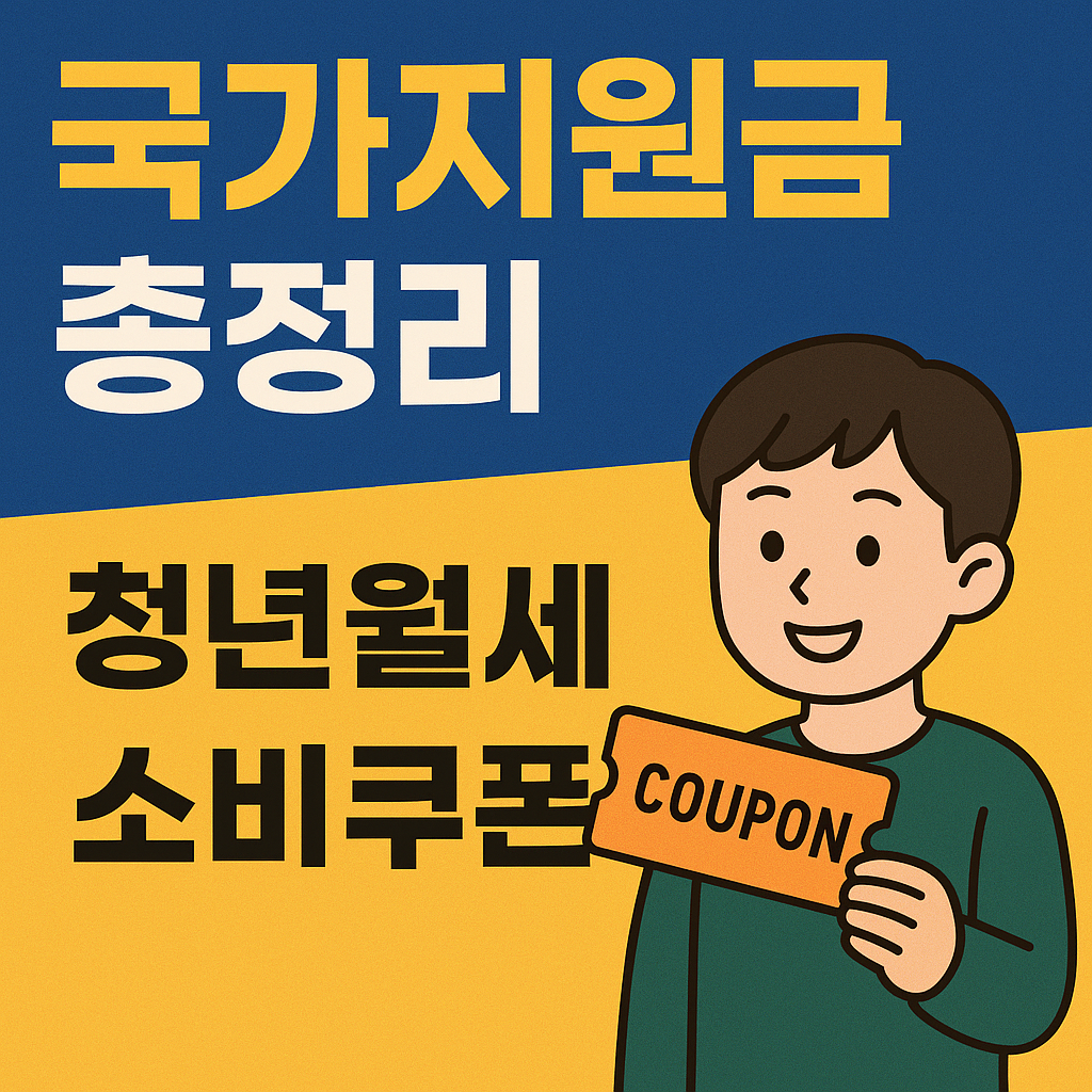 국가지원금 총정리 - 청년월세, 소비쿠폰 등 놓치지 마세요!