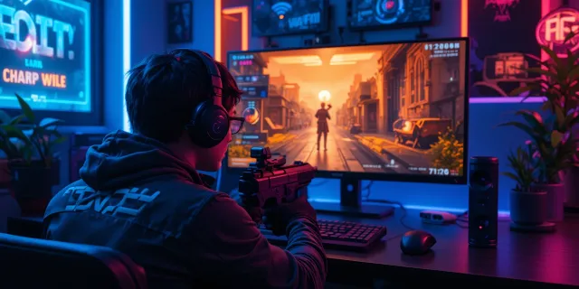 와이파이7 공유기로 4K 영상을 감상하는 실내 풍경