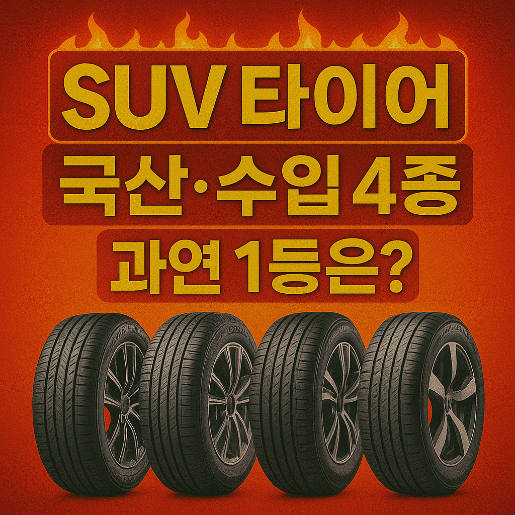 SUV 타이어 국산 수입 4종 비교 정보 과연 1등 블로그 썸네일
