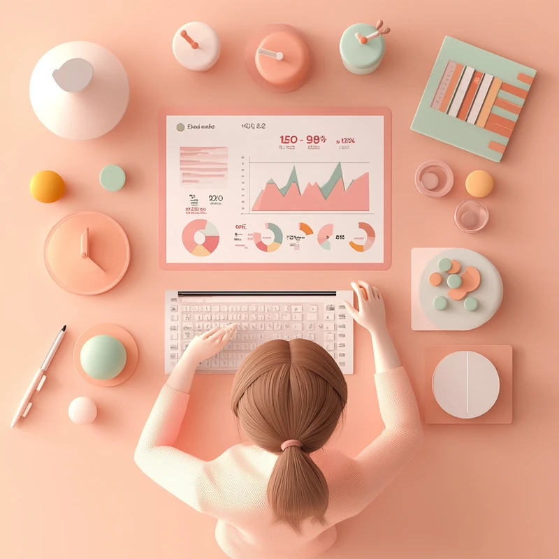 2025년 국내 상장 미국 월배당 ETF 수익률 데이터를 디지털 대시보드에서 검토하는 젊은 투자자의 모습, 높은 수익률, 투자 포트폴리오, 자산관리, 초보 ETF 투자의 감성을 담아 표현