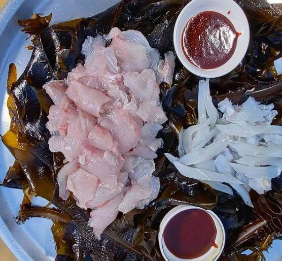 소안도-미역-삼치회