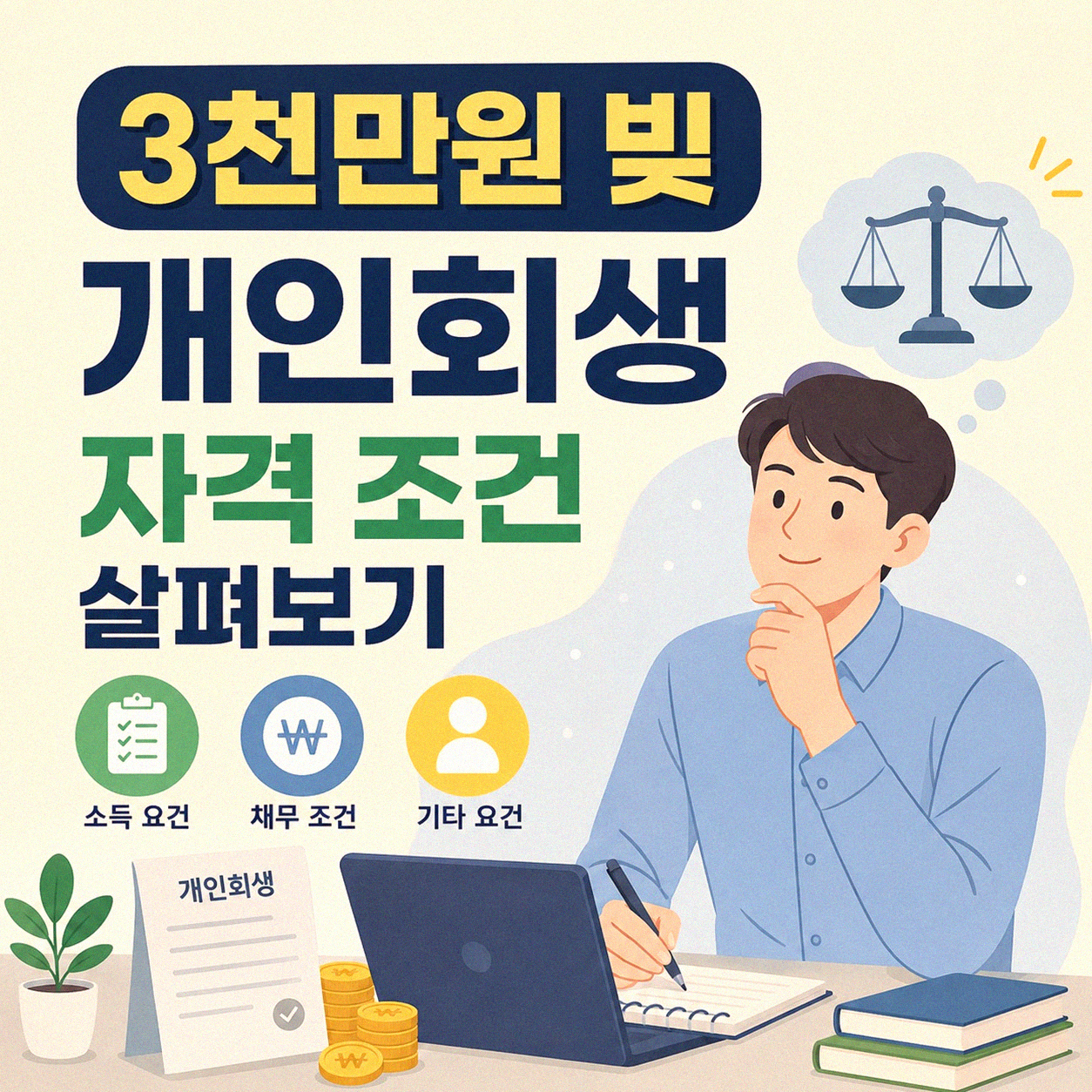 3천만원 빚, 개인회생으로 갚을 수 있을까